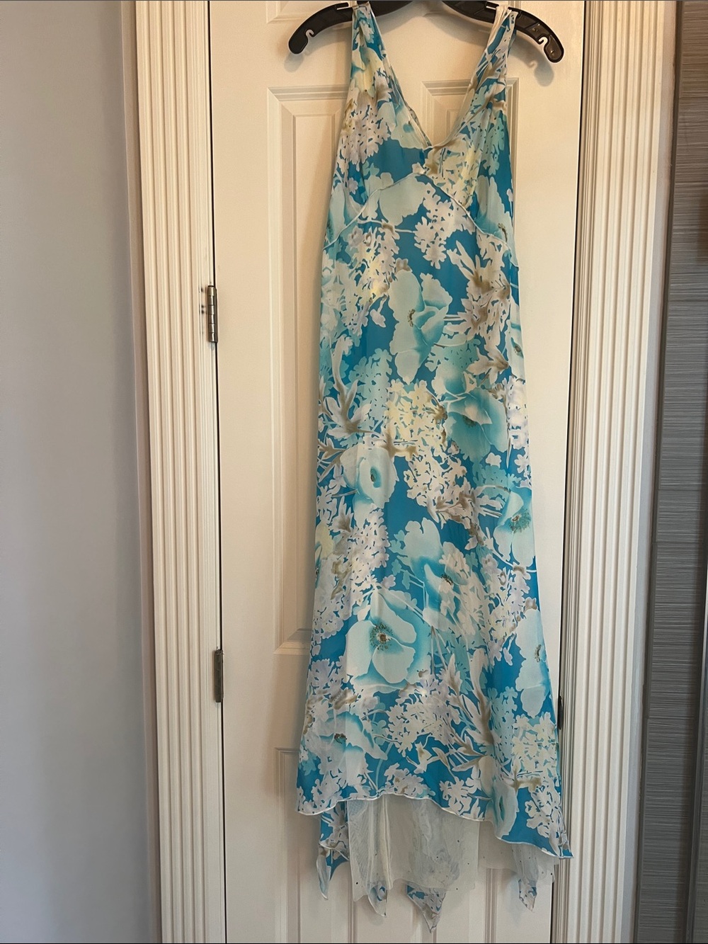 Beautiful Muse Turquoise Floral High-Low Slip Dress-